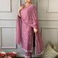 Beautiful kurta with heavy embroidery work with dupatta