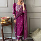 Beautiful kurta with heavy embroidery work with dupatta