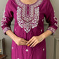 Beautiful kurta with heavy embroidery work with dupatta