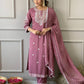 Beautiful kurta with heavy embroidery work with dupatta