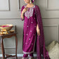 Beautiful kurta with heavy embroidery work with dupatta