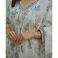Pure Cotton Embroidered Kurta With Printed Dupatta Set