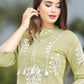 Cotton Embroidered Work Kurta Set