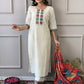 Designer Chikankari Kurta and Colourful Dupatta set