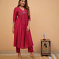 Rayon Mirror Embroidered Badhani Kurta Set