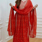 Women Viscose Rayon Kurta With Pant And Dupatta Set