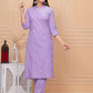 Beautiful Work Cotton Kurta With Pant