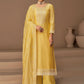 Vichitra Fabric Embroidery Work Kurta Set With Dupatta