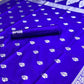 Royal Blue Lichi Silk Banarasi Saree With Silver Weaving