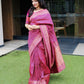 Soft Lichi Silk Saree  Rich Pallu & Jacquard Work