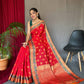 Red Pure Kachii Patola Silk Saree With Rich Pallu