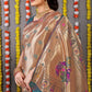 Peach Paithani Pure silk handloom saree with Pure Jari