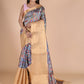 Cream Beautiful Digital Printed Saree
