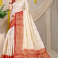 Cream Pure Soft Silk Saree With Hand dying Soft Luxurious Fabric.