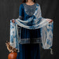 Blue Rayon embroidered  Kurta with embroidery work