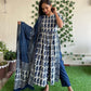 Blue Rayon Kurti Pent Dupatta Set