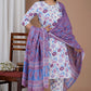 Pure Cotton Straight Kurti With Pant And Dupatta
