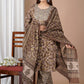 Coffee Straight Kurti With Pant