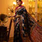 Blue Soft Banarasi Silk Saree