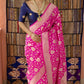 Pink Banarasi Saree With Lichi Silk Fab