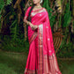 Pink Banarasi Soft Silk Saree With Butti Weaves