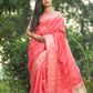 Rose Beautiful Softy Silk Saree With Zari woven Border