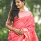 Rose Beautiful Softy Silk Saree With Zari woven Border