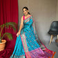 Sky Blue Soft Rangeen Patola Silk Saree