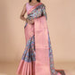 Pink Beautiful Digital Printed Saree