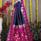 Soft Blue Silk Paithani Saree With Rich Pallu And Meenakari work