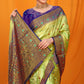 Green Balatan Pure Silk Saree With Rich Pallu