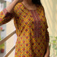 Yellow Rayon Kurti With Pant