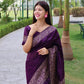 Purple Banglori Silk Saree With Rich Weaving Pallu