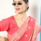 Pink Chanderi Chikankari Weaving Saree With Classy Zari