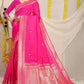 Kanchipuram Pure Pink Silk Handloom Saree