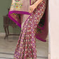 Maroon Soft Silk Bandhani Saree With Pure Jari Work
