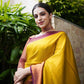 Gold Lichi Silk Banarasi Saree