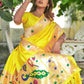 Lemon Banarasi Soft Silk Paithani Saree With Zari Border