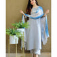 Gotta Lace And Embroidery Work Kurti Dupatta Set