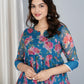 Chiffon Printed Anarkali  Kurti With Full Flair