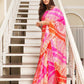 Pink Sibori Printed Doriya Saree