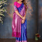 Blue Traditional Pure Kanjivaram Handloom Silk Saree