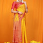 YellowPure Soft Silk Saree With Hand dying And Zari Weaving Work