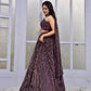Wine Colour Embroidered Faux Georgette Party Wear Lehenga Choli