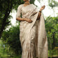Sliver Beautiful Softy Silk Saree With Zari woven Border