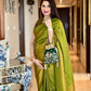 Green Lichi Silk Banarasi Saree