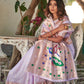Lavender Banarasi Soft Silk Paithani Saree With Zari Border