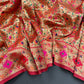 Red Soft Silk Handloom Saree With  Jari Work