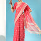 Pink Chanderi Chikankari Weaving Saree With Classy Zari
