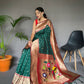 Green Pure Polka Paithani Silk Saree